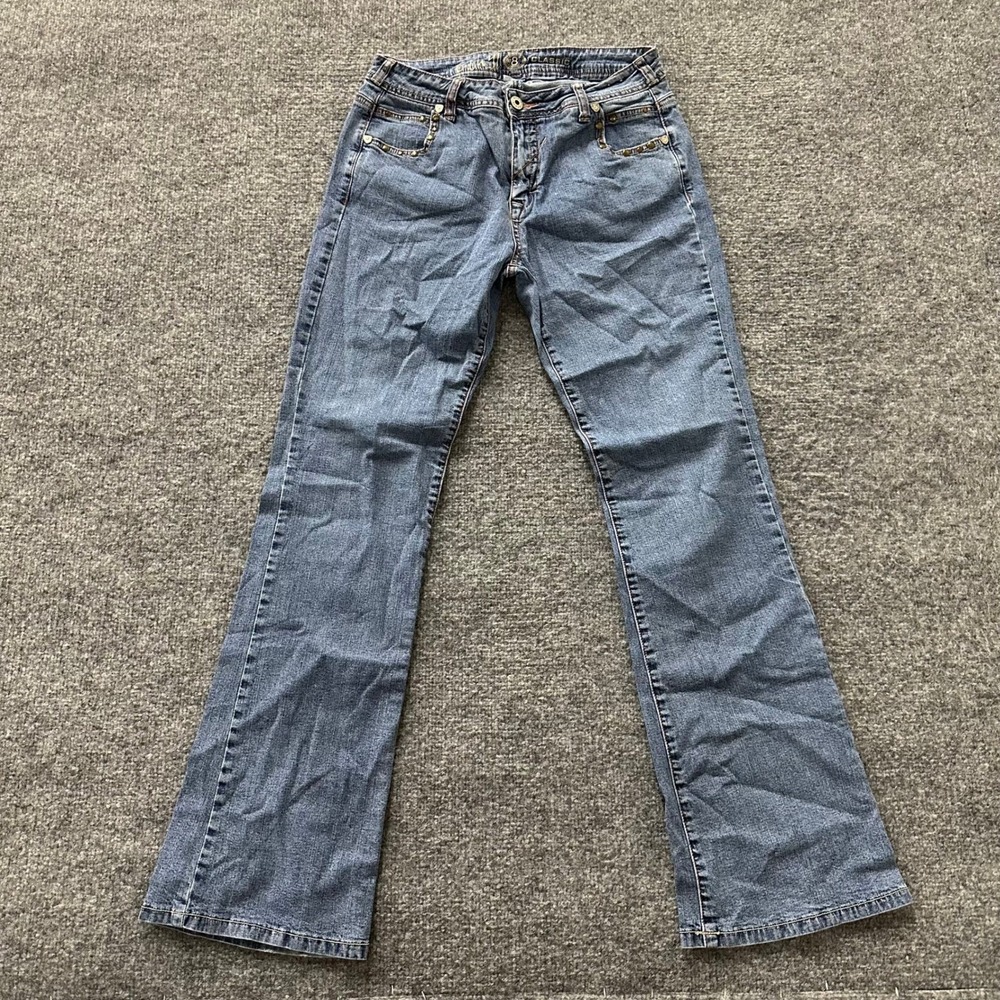 Ethyl Jeans Womens Size 8 Blue Bootcut Classic Studded Pocket Denim Casual